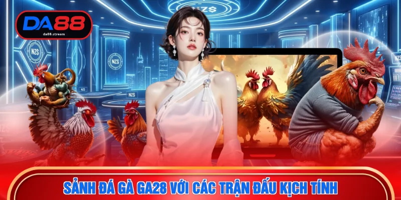 Đá Gà DA88 3 Sảnh đá gà GA28 với các trận đấu kịch tính